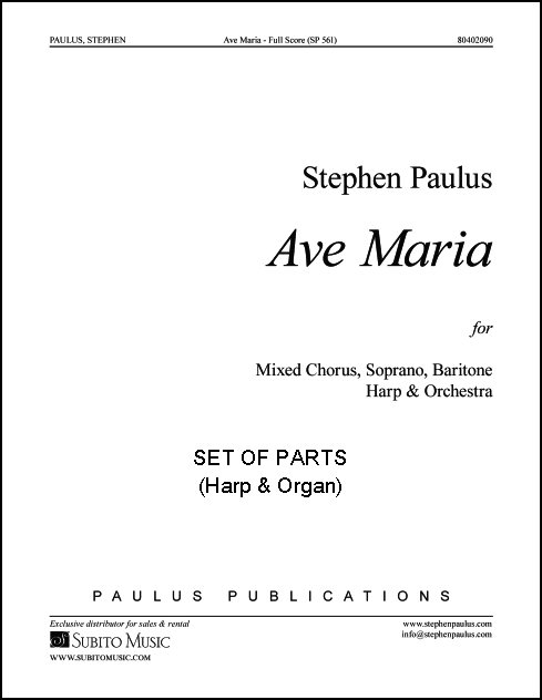 Ave Maria Part Set (Harp & Organ)